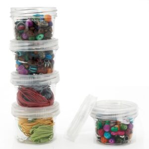 paylak storage containers stackable interlocking detachable 5 for beads crafts medicine small items 2" round