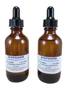 phenolphthalein ph indicator 1% solution — 2 dropper bottles (2 oz) each containing 50 ml of solution