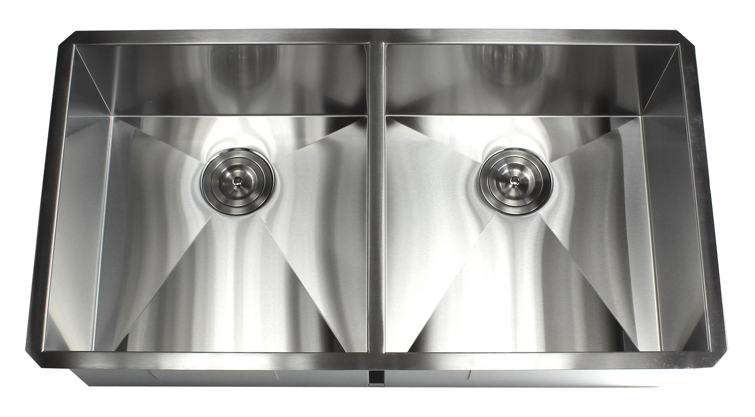 37 Inch Zero Radius Design 16 Gauge Undermount Double 5050 Bowl Stainless Steel Kitchen Sink Premium Package