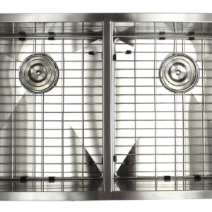 37 Inch Zero Radius Design 16 Gauge Undermount Double 5050 Bowl Stainless Steel Kitchen Sink Premium Package