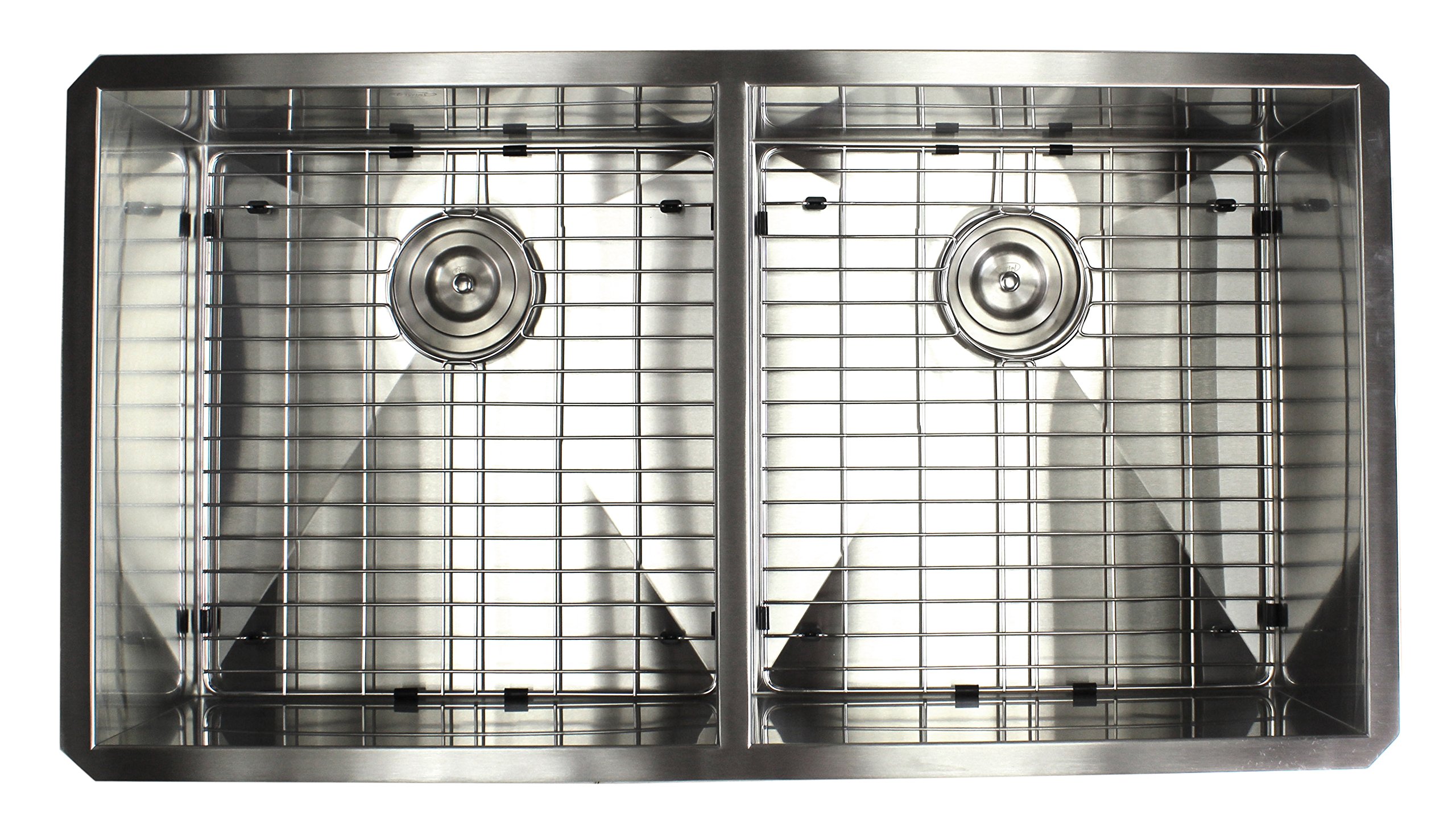 37 Inch Zero Radius Design 16 Gauge Undermount Double 5050 Bowl Stainless Steel Kitchen Sink Premium Package