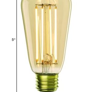 Bulbrite LED ST18 Dimmable Medium Screw Base (E26) Light Bulb, 60 Watt Equivalent, 2200K, Antique