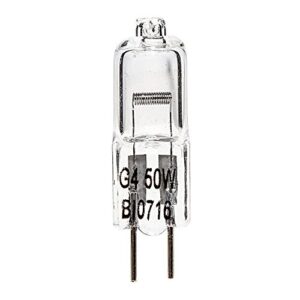 Brite Innovations G4 Halogen Bulb, 50 Watt (8 Pack) Dimmable Soft White 2700K -12V-Bi Pin -, T3 JC Type, Clear Light Bulb