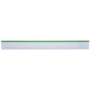 Produce Divider White with Green Trim Plastic Shelf Divider - 30"L x 3"H