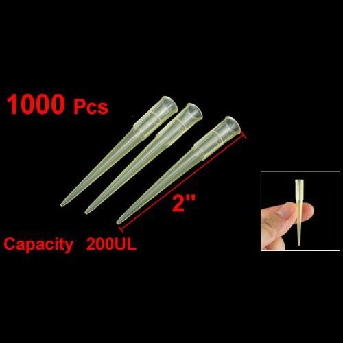 Copapa 1000 Pcs Clear Yellow Laboratory 200UL Lab Liquid Pipette Pipettor Tips for transfering Small Quantities of Liquids