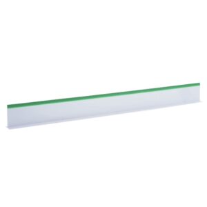 Produce Divider White with Green Trim Plastic Shelf Divider - 30"L x 3"H