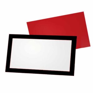 black and red place cards - flat or tent - 10 or 50 pack - white blank front with border - placement table name seating stationery party supplies - occasion or dinner event (10, flat style)