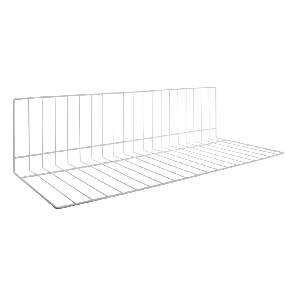 HUBERT L Shape Shelf Divider White Epoxy Coat Wire - 30"L x 8" and 12" Sides