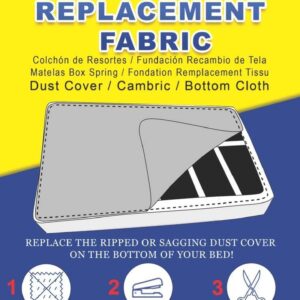 Bed Dust Cover – Cambric – Bottom Cloth/Replacement Fabric for Underside of Mattress Box Spring or Foundation