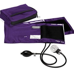 Prestige Medical Premium Adult Aneroid Sphygmomanometer, Purple, X-Large, 15.00 Ounce