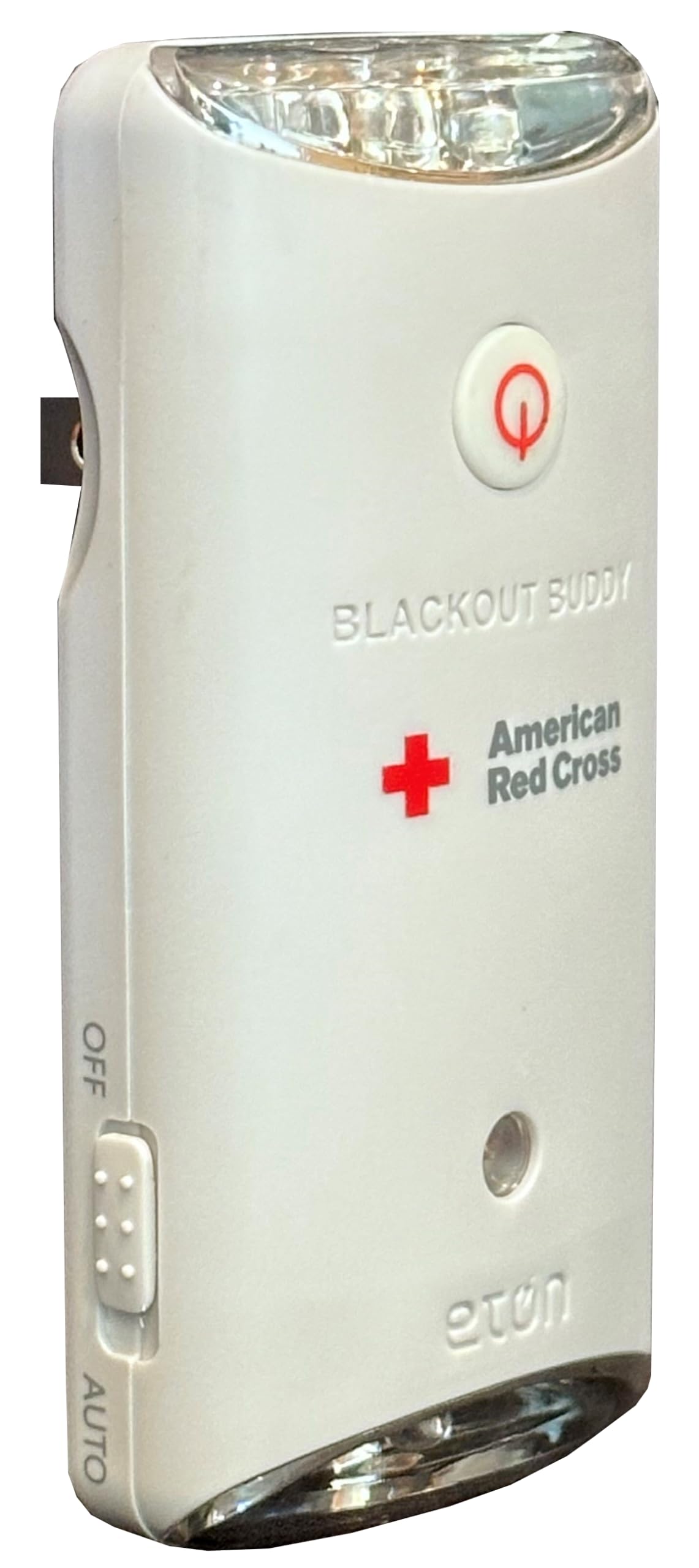 Officially Licensed American Red Cross by Eton Blackout Buddy Swivel Emergency Flashlight, Automatic Power Failure Light, LED Nightlight, Rechargeable, White