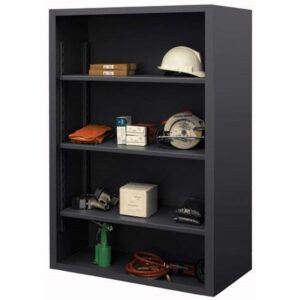 durham 5006-3s-95 heavy duty 12 gauge enclosed shelving, 3 shelves, 50, 48" wide, 18" x 48" x 60", gray