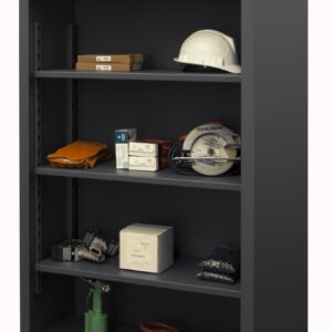 Durham 5006-3S-95 Heavy Duty 12 Gauge Enclosed Shelving, 3 Shelves, 50, 48" Wide, 18" x 48" x 60", Gray