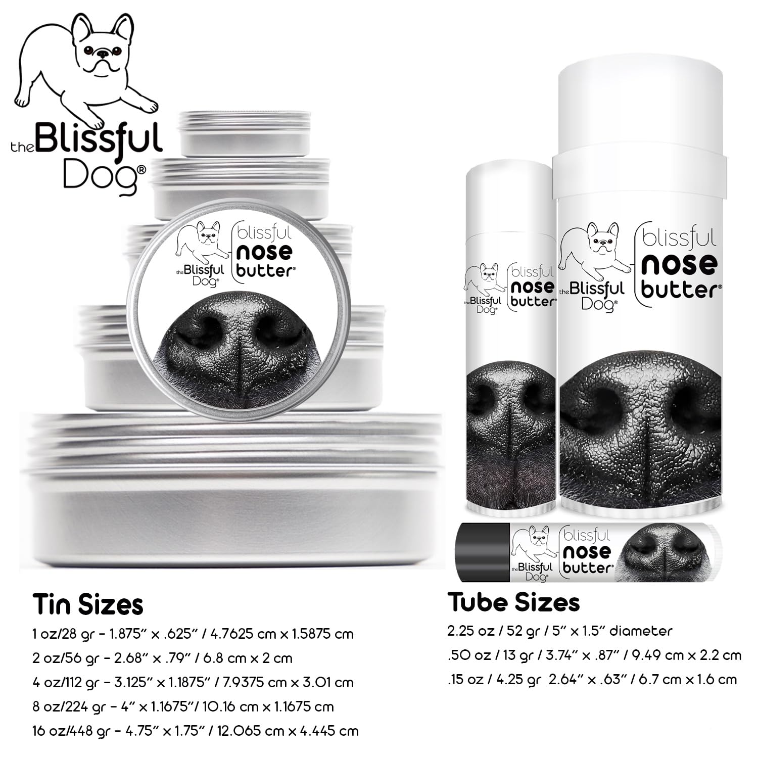 The Blissful Dog Australian Shepherd Nose Butter, Versatile Dog Nose Balm for Dry Nose, Handcrafted Nose Moisturizer, Easy-to-Apply Dog Essentials, Unscented, 1 oz.