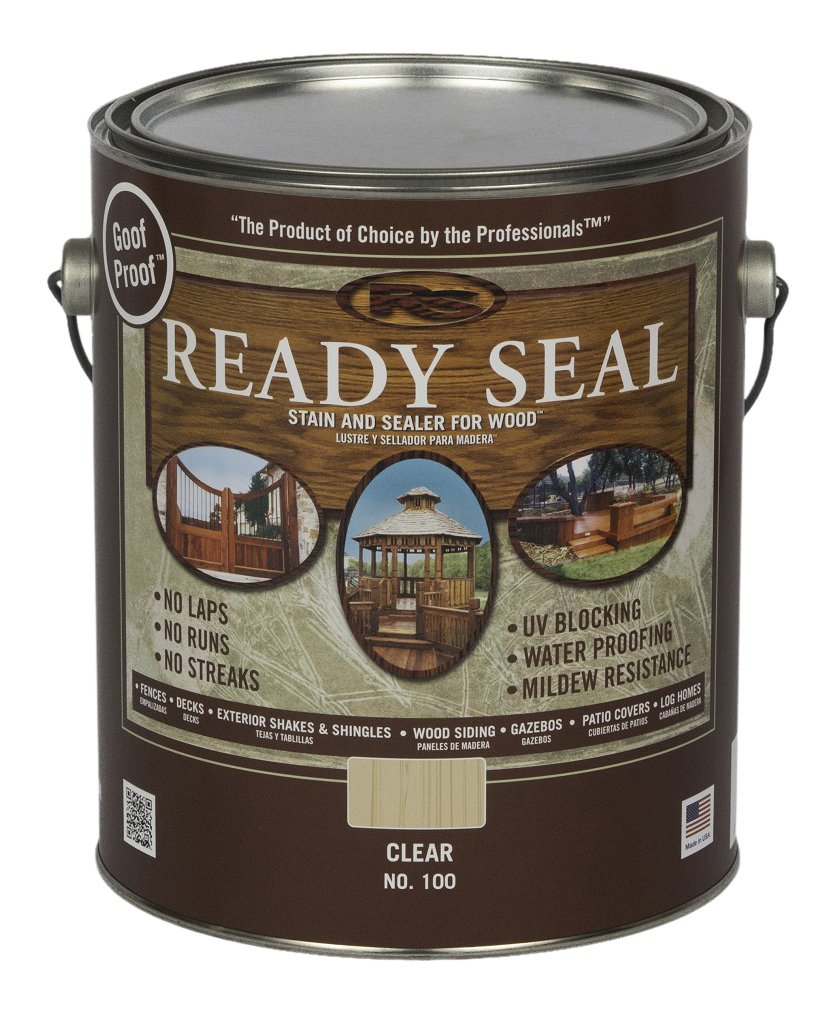 Ready Seal 100 Clear, 1-Gallon Exterior Wood Stain and Sealer, 1 gallon (Packaging may vary)