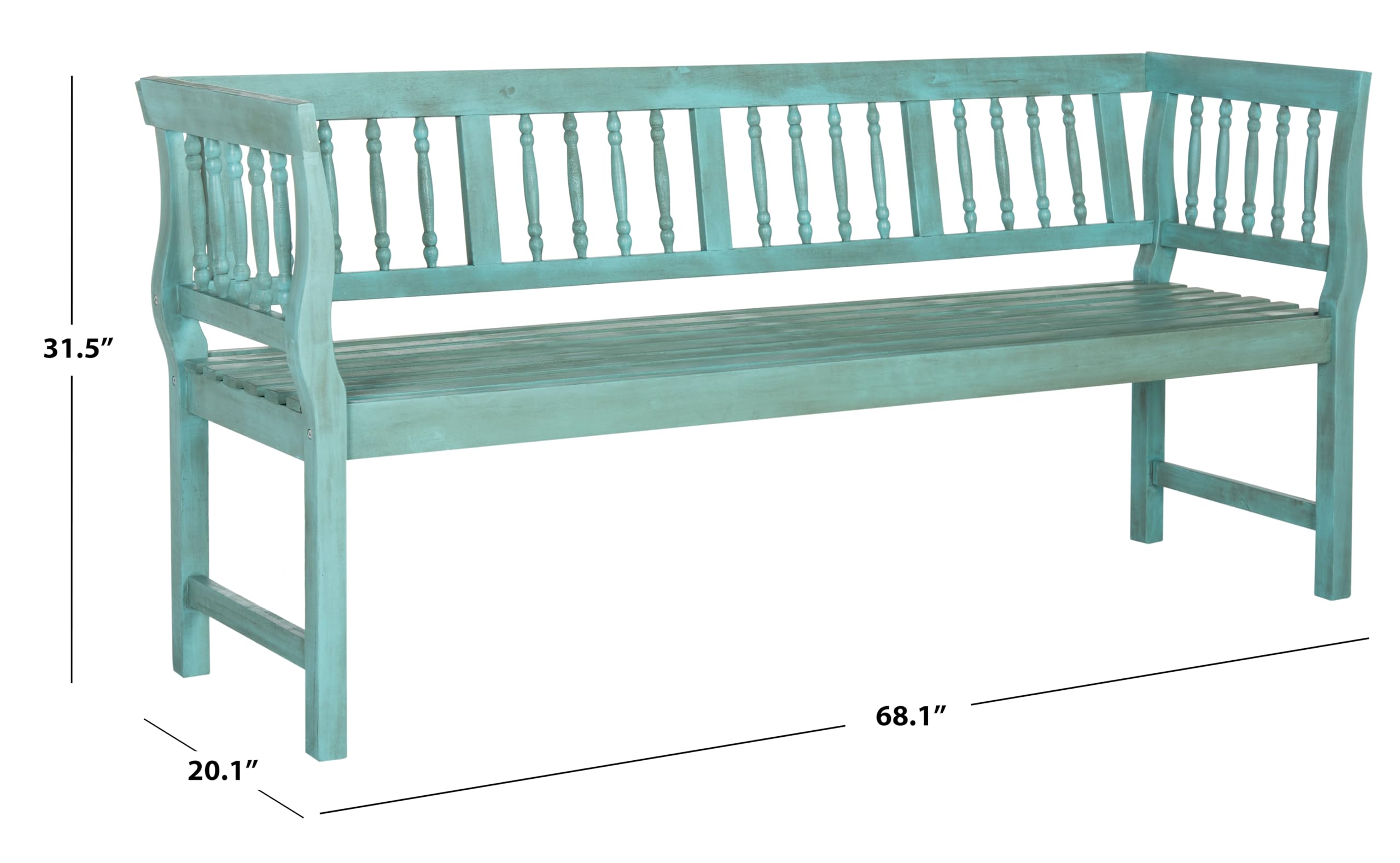 SAFAVIEH PAT6732A Outdoor Collection Brentwood Bench