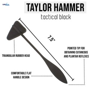 SURGICAL ONLINE Taylor Tomahawk Percussion Reflex Hammer for Neurological Examination (Black)