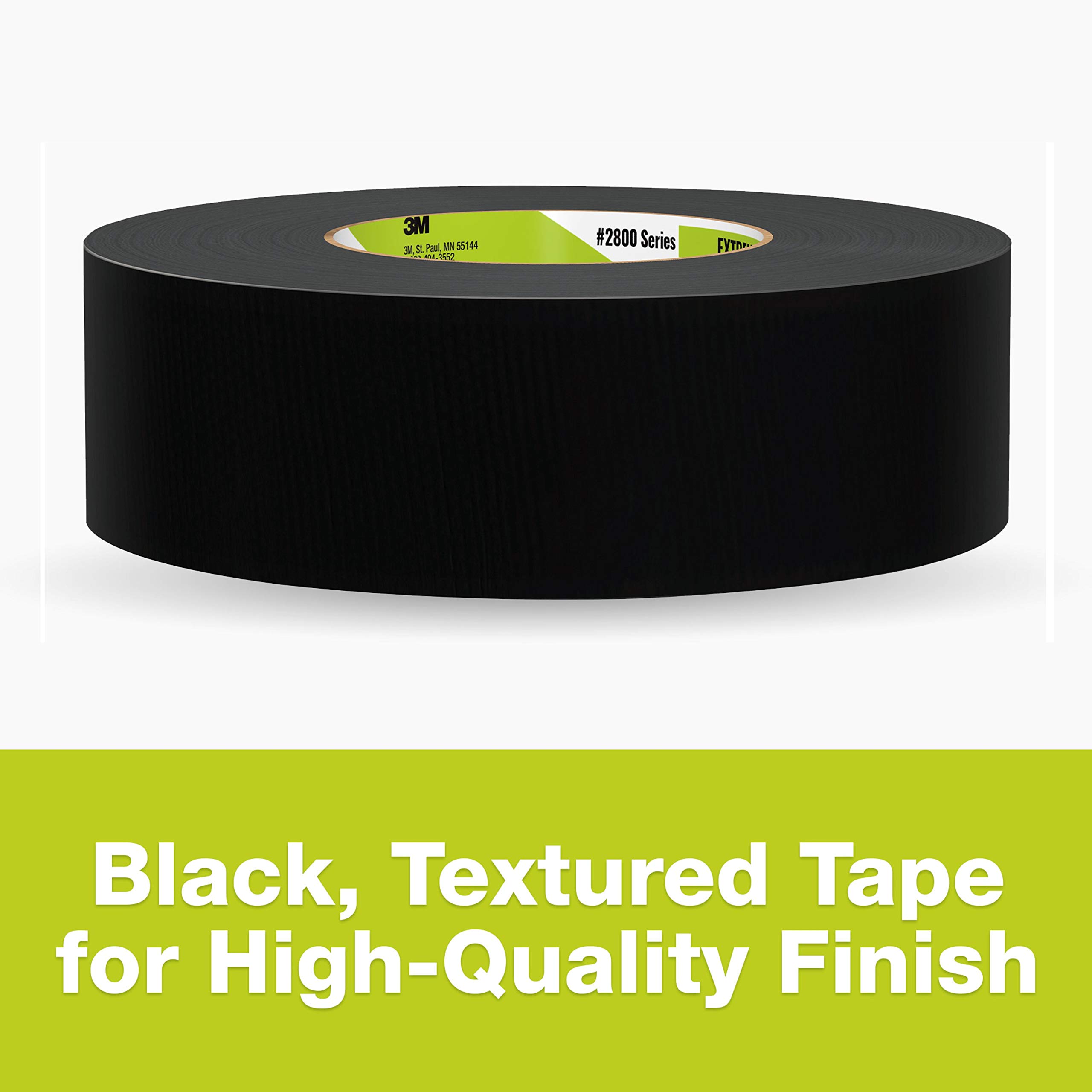 3M Extreme Hold Duct Tape, 1.88 Inches x 35 Yards, Black, Heavy-Duty, Double-Thick Adhesive, Waterproof Backing, Tough Repairs