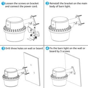 TORCHSTAR LED Barn Light, Dusk to Dawn Area Lights with Photocell, Outdoor Security Flood Lighting, ETL & DLC Listed, Wet Location, Aluminum Housing, 110-277V, Garage, Yard, 3000K Warm White, Bronze