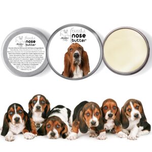 The Blissful Dog Basset Hound Nose Butter Tin, Versatile Dog Nose Balm for Dry Nose, Handcrafted Nose Moisturizer, Easy-to-Apply Dog Essentials, Unscented, 1 oz.