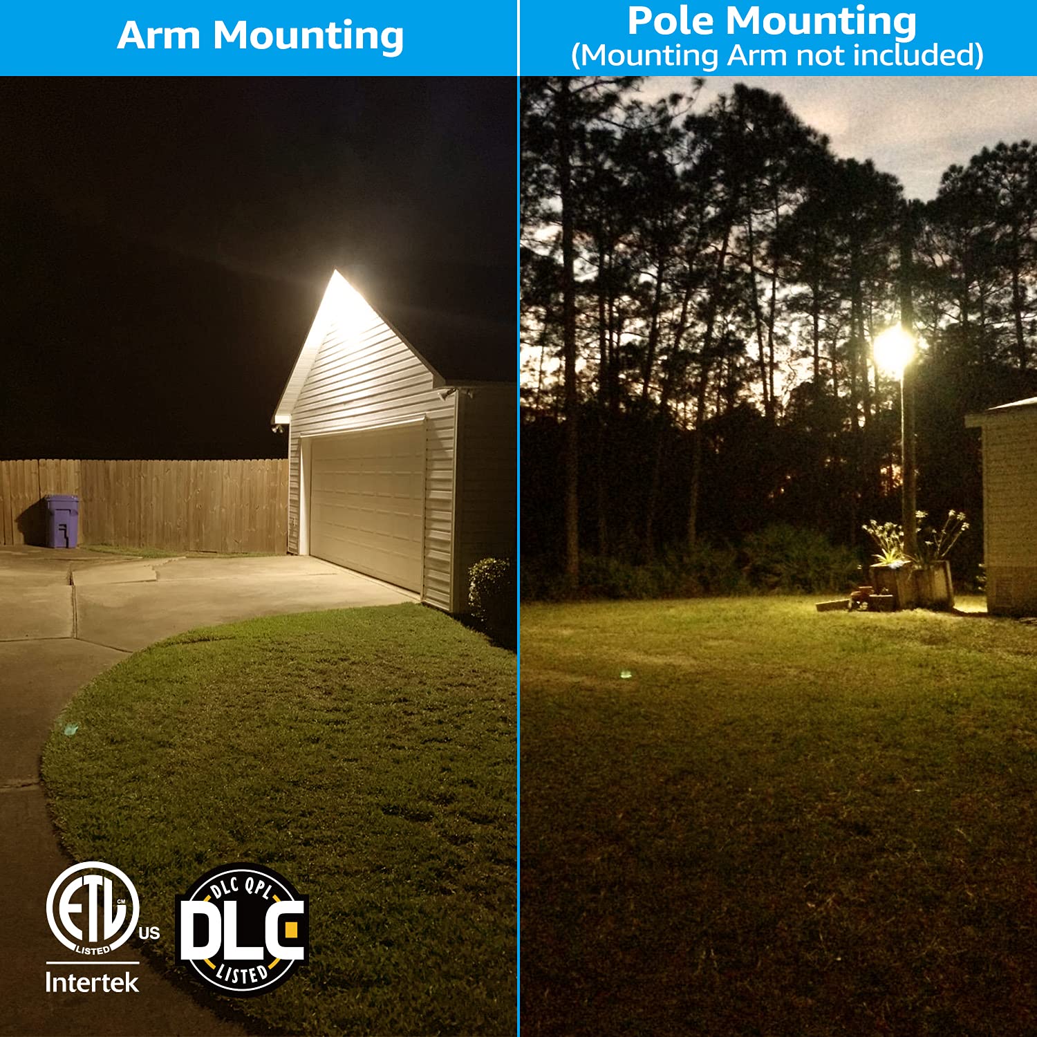 TORCHSTAR LED Barn Light, Dusk to Dawn Area Lights with Photocell, Outdoor Security Flood Lighting, ETL & DLC Listed, Wet Location, Aluminum Housing, 110-277V, Garage, Yard, 3000K Warm White, Bronze