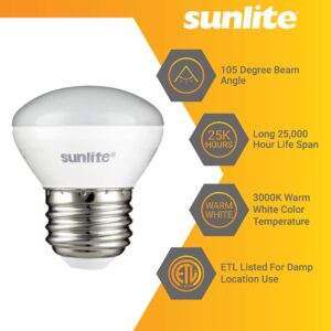 Sunlite LED R14 Mini Flood Light Bulbs, 4 Watts (25W Equivalent), 250 Lumens, Medium (E26) Base, Dimmable, ETL Listed, 2700K Soft White, for China and Curio Cabinet Light, 3 Count