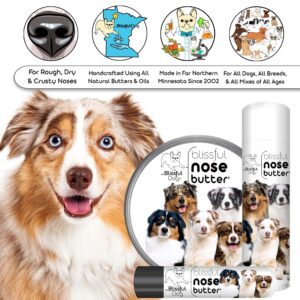 The Blissful Dog Australian Shepherd Nose Butter, Versatile Dog Nose Balm for Dry Nose, Handcrafted Nose Moisturizer, Easy-to-Apply Dog Essentials, Unscented, 1 oz.