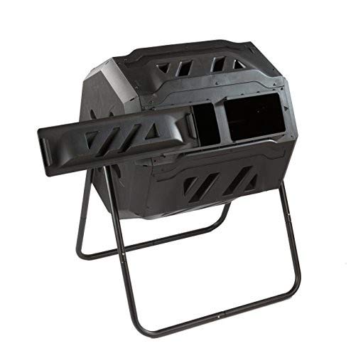 It's useful. Twin Chamber Rotating Compost Bin - Dual Chamber Rolling Compost Tumbler with Sliding Door and Solid Steel Frame