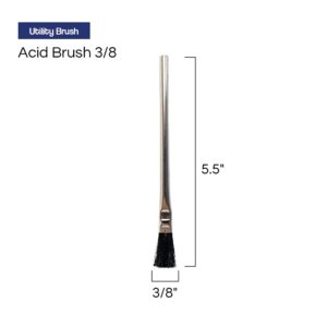 Pro Grade - Acid Brushes - 72 Count 3/8" Boar Hair Acid Flux Brushes