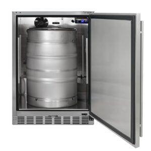 Kegco Kegerator 24" Wide Single Tap Stainless Steel Undercounter Beer Dispenser HK38SSU-1