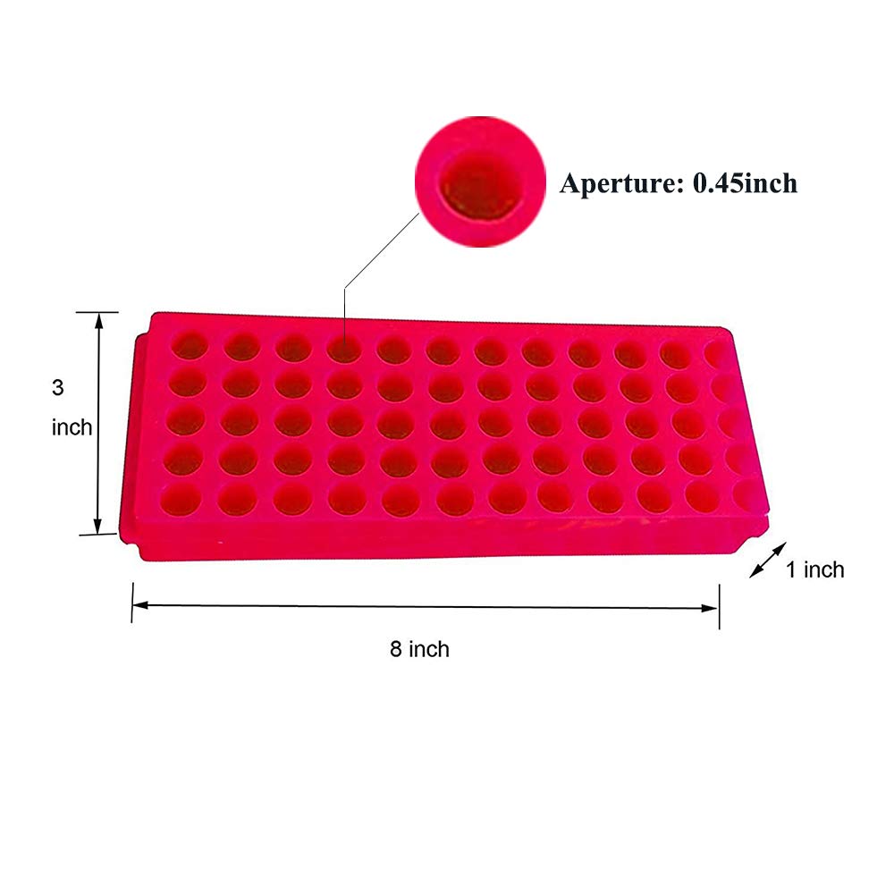 5 Pcs Tube Rack Double Panel Microcentrifuge PCR Centrifuge Tube Holder, 60-Well