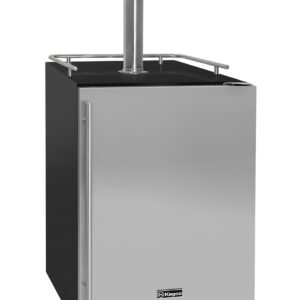 Kegco Kegerator 24" Wide Single Tap Black/Stainless Steel Undercounter Beer Dispenser HK38BSU-1