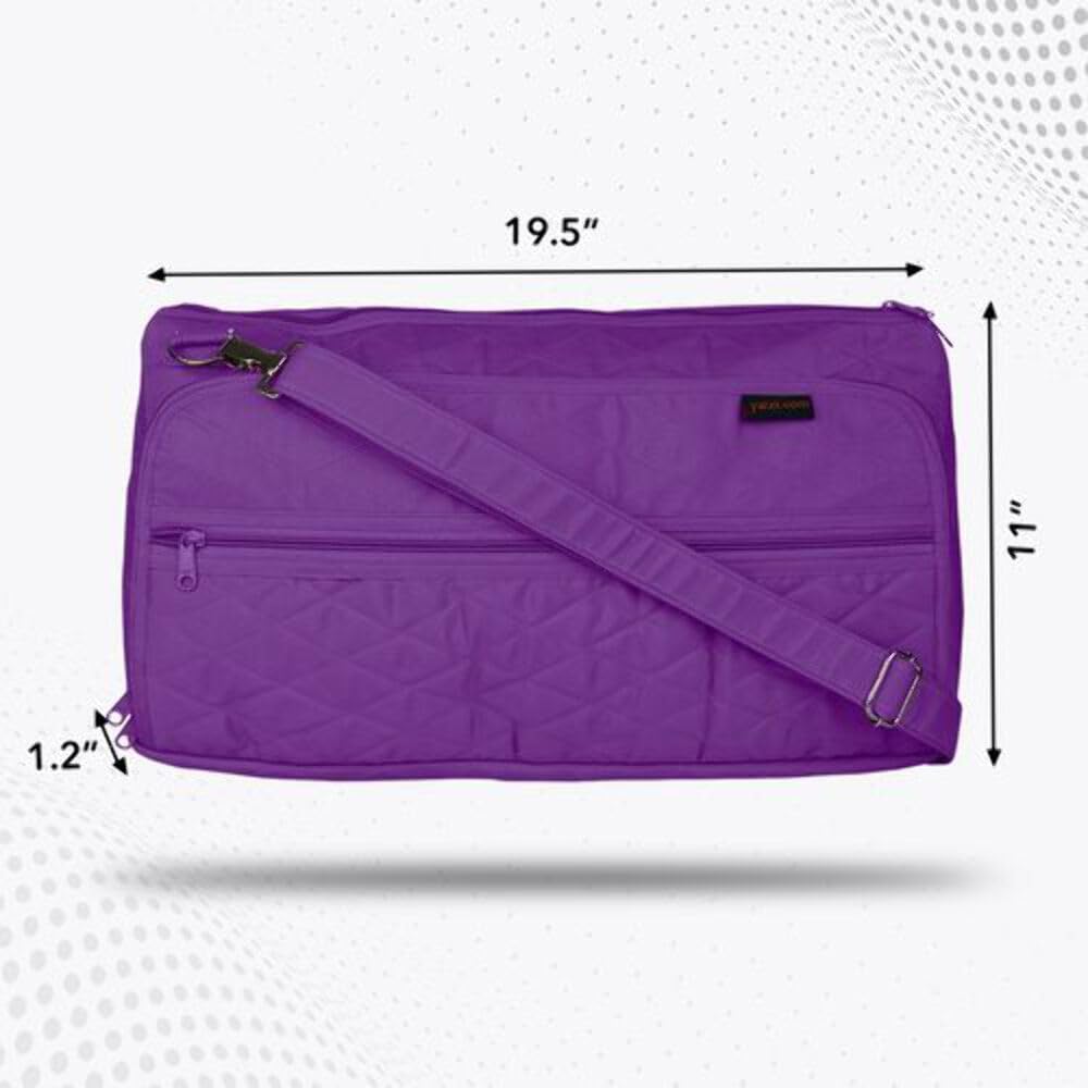 Yazzii Premium Knitting Bag & Yarn Storage Organizer – Yarn & Knitting Project Tote Bag - Yarn, Knitting Needles, & Crochet - Purple