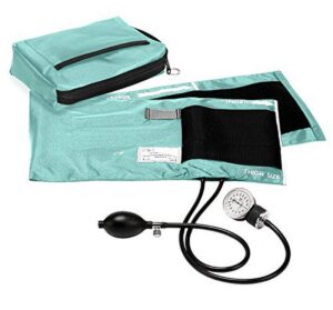 prestige medical premium adult aneroid sphygmomanometer, aqua sea, x-large, 15.00 ounce