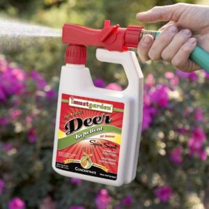 I Must Garden Deer Repellent Hose-End Concentrate: Spice Scent Deer Spray for Gardens, Plants, and Trees – 32oz Covers 10,000 sq. ft.