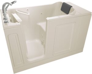 american standard 3051.119.wll acrylic whirlpool 30"x51" left side door walk-in bathtub in linen