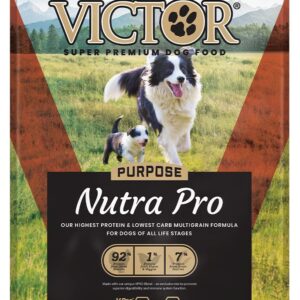 Victor Super Premium Dog Food – Purpose - Nutra Pro – Gluten Free, High Protein Low Carb Dry Dog Food for Active Dogs of All Ages – Ideal for Sporting Dogs, Pregnant or Nursing Dogs & Puppies, 5lbs