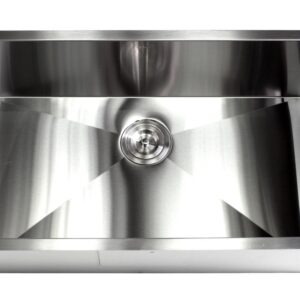 32 Inch Zero Radius Design 16 Gauge Undermount Single Bowl Stainless Steel Kitchen Sink Premium Package