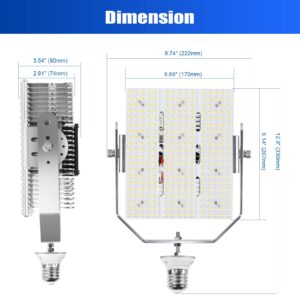 OPENLUX 480V LED Shoebox Retrofit Kit 240W 34800LM E39 Mogul Base ETL DLC Listed 5000K LED Retrofit Light for Parking Lot Lights Tennis Court LED Module AC200-480V