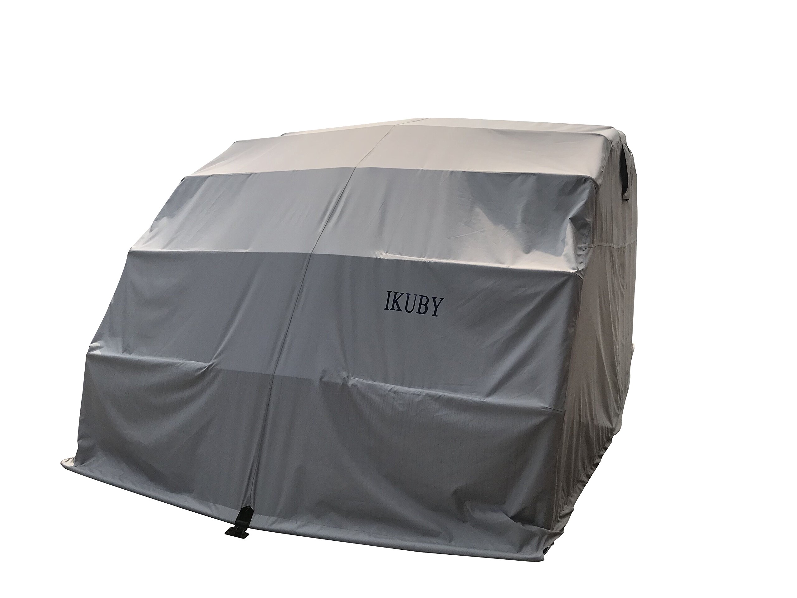 Ikuby SUV Carport, Super Sturdy Heavy Duty Portable Lockable Carport: All Weatherproof Anti UV Waterproof Retractable Car Shed - Steel Frame Auto Shelter for Maximum Durability – Full Protection