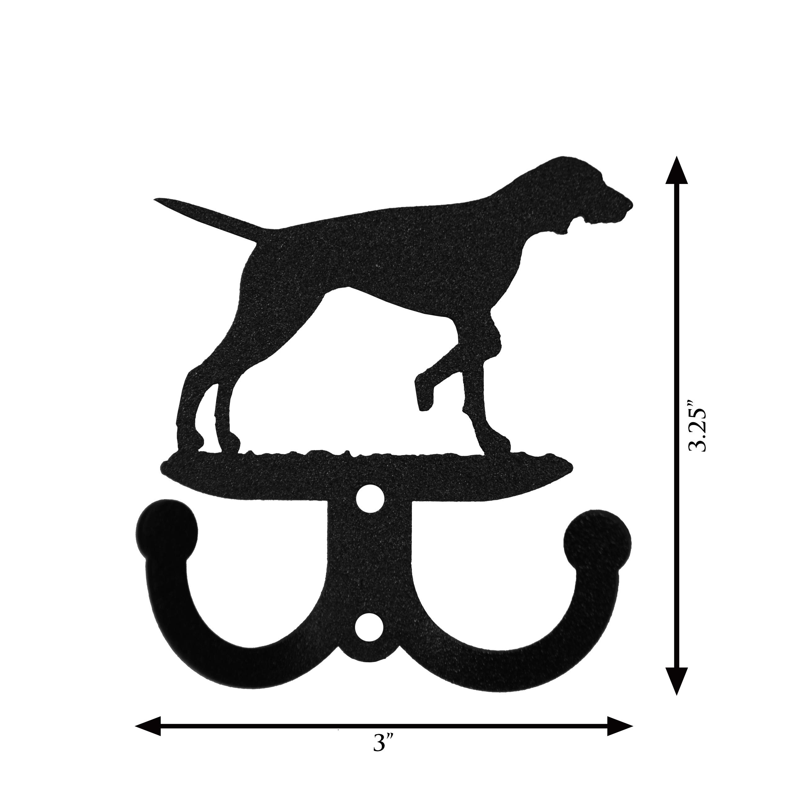 SWEN Products English Pointer Metal 2 Hook Key Chain Holder Hanger