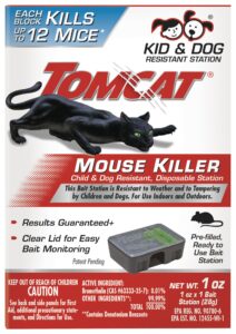 tomcat 370610 mouse killer child & dog resistant, disposable station