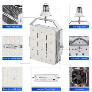 OPENLUX 480V LED Shoebox Retrofit Kit 240W 34800LM E39 Mogul Base ETL DLC Listed 5000K LED Retrofit Light for Parking Lot Lights Tennis Court LED Module AC200-480V