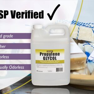 Propylene Glycol - 1 Gallon - USP Certified Food Grade - Highest Purity, Humectant, Fog Machine, Humidor & Antifreeze Solution, Contains Zero Alcohol