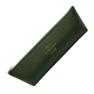 hi-tide gp073 zipper pen case, classic, green