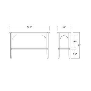 Cambridge Casual Indonesian Teak Auburn Outdoor Console Table, Natural