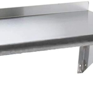 Stainless Steel Wall Mount Shelf 12 x 36 - NSF - Heavy Duty