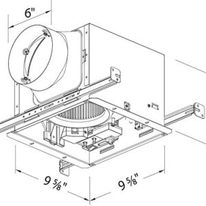 Delta Electronics (Americas) Ltd. SIG80-110DLED BreezSignature BreezSignature-SIG80-110DLED-80/110 Exhaust Fan/LED Night-Light with Dual Speed, 80/110 CFM