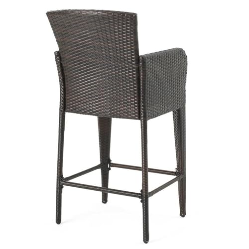 Christopher Knight Home Anaya Wicker Bar Stool, 45", Multibrown