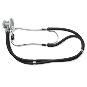 Premium Black Stethoscopes Double Tube Adult and Pediatric Stethoscope - Ideal Gift for EMT, Nurse, Doctor, Medical Student, Paramedic and First Responders Includes Accessories